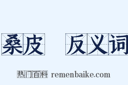 桑皮紙反义词是什么意思的图片